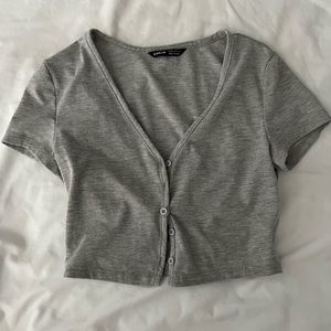 Shein Gray Crop Top